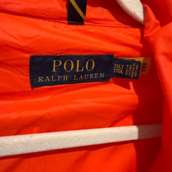 Ralph Lauren Orange Puffer Vest - Picture 2 of 2